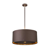 Contemporary Brown and Polished Brass Balance Pendant Light