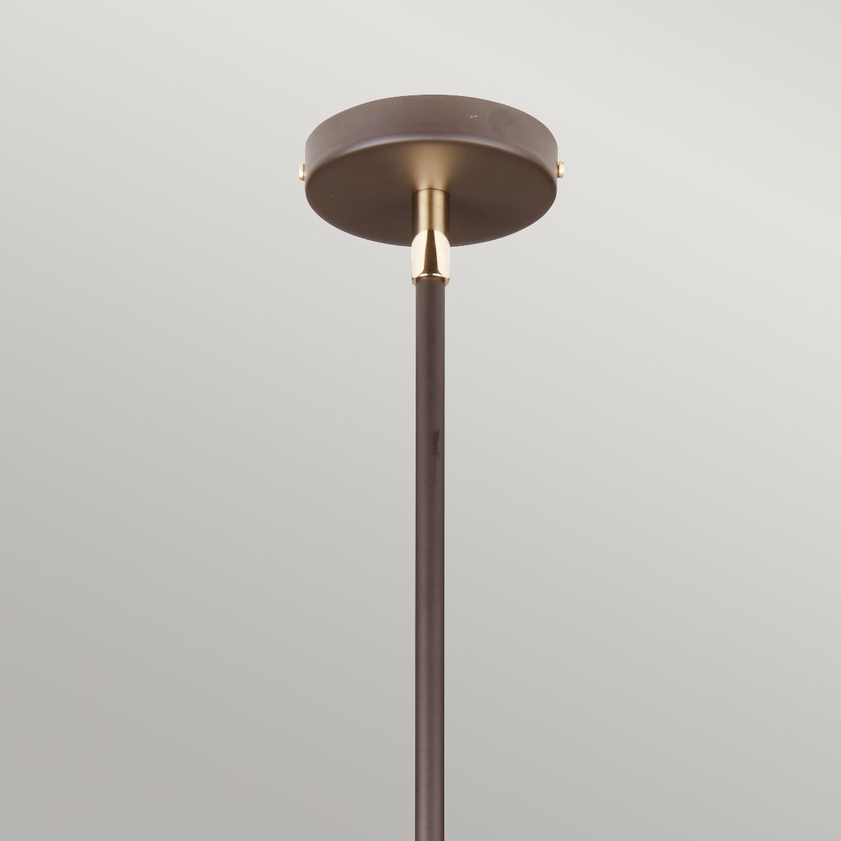 Contemporary Brown and Polished Brass Balance Pendant Light