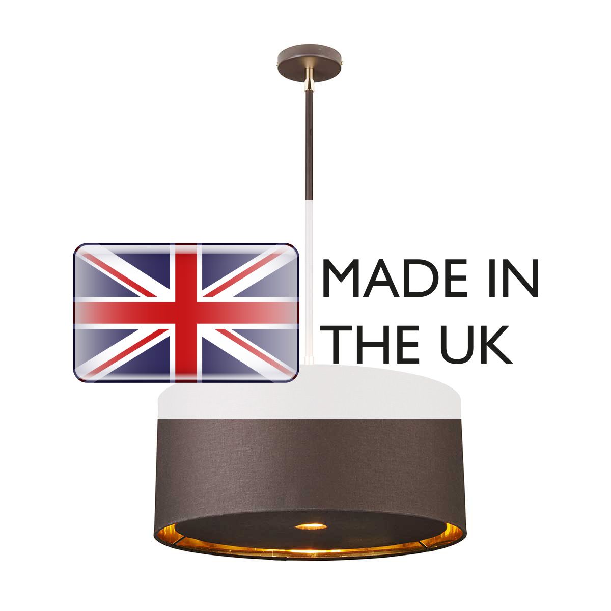 Contemporary Brown and Polished Brass Balance Pendant Light