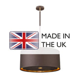Contemporary Brown and Polished Brass Balance Pendant Light
