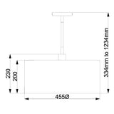 Contemporary Balance Pendant in White and Polished Nickel Finish