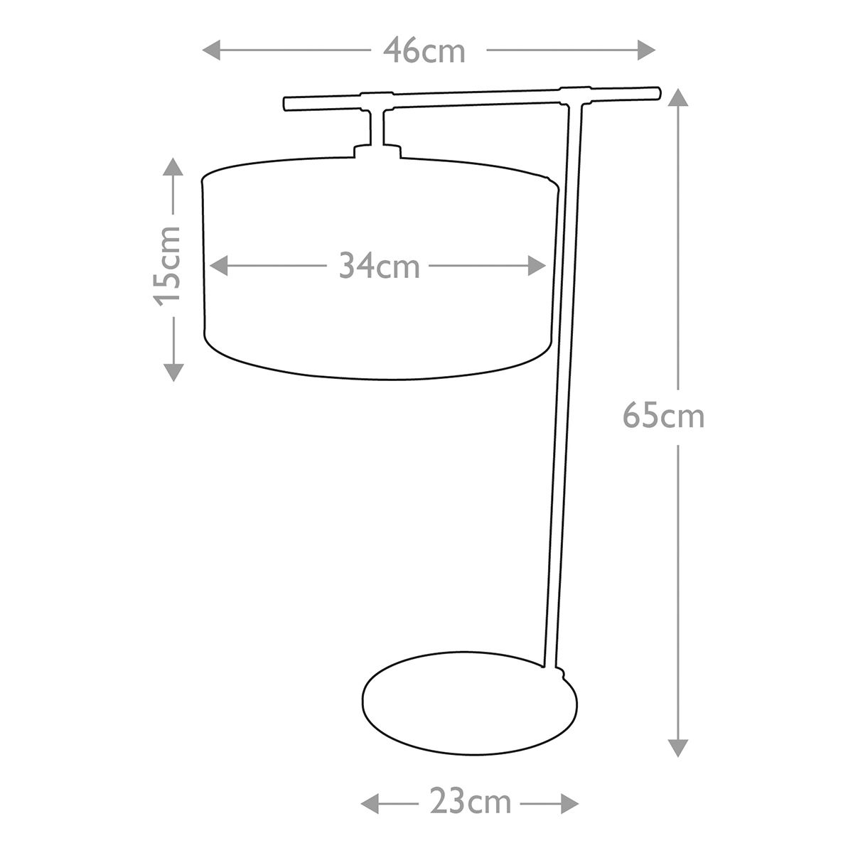 Balance 1 Light Table Lamp Black/ Polished Brass