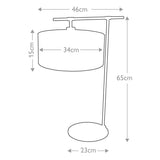 Contemporary White and Polished Nickel Table Lamp
