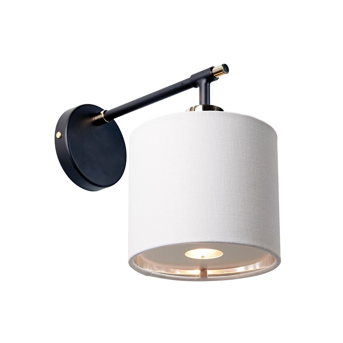Balance 1 Light Wall Light Black/ Polished Nickel