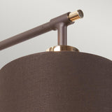 Retro Modern Balance Wall Light with Polished Brass and Brown Finish
