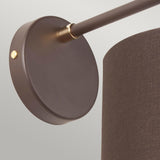 Retro Modern Balance Wall Light with Polished Brass and Brown Finish