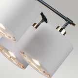 Balance 5 Light Chandelier Black/ Polished Nickel