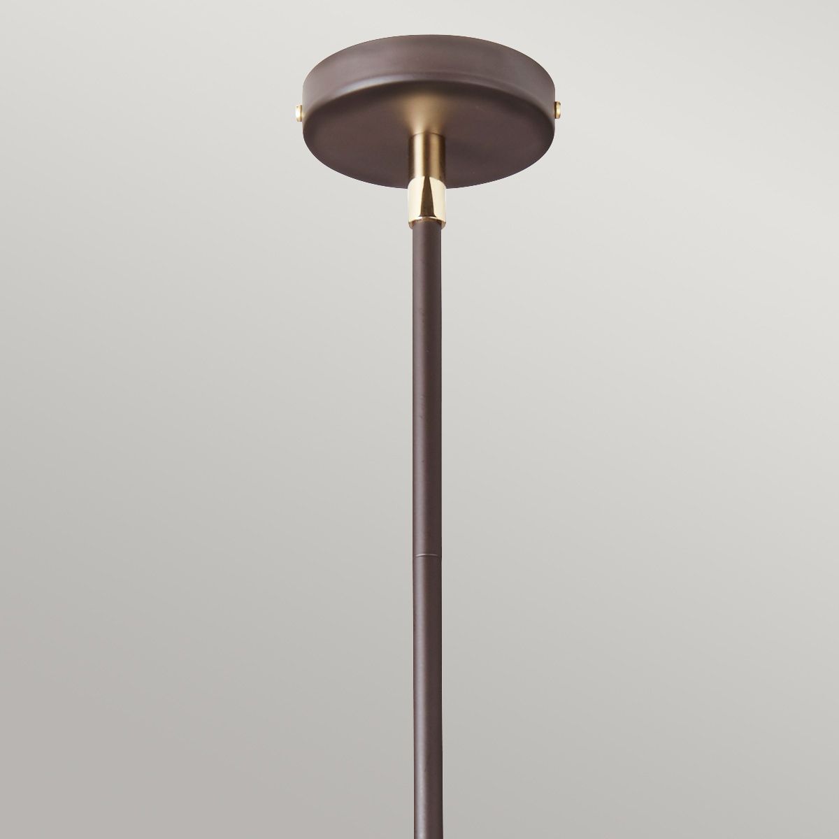 Elegant Balance 5 Light Chandelier in Mocha Brown and Polished Brass