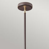 Elegant Balance 5 Light Chandelier in Mocha Brown and Polished Brass