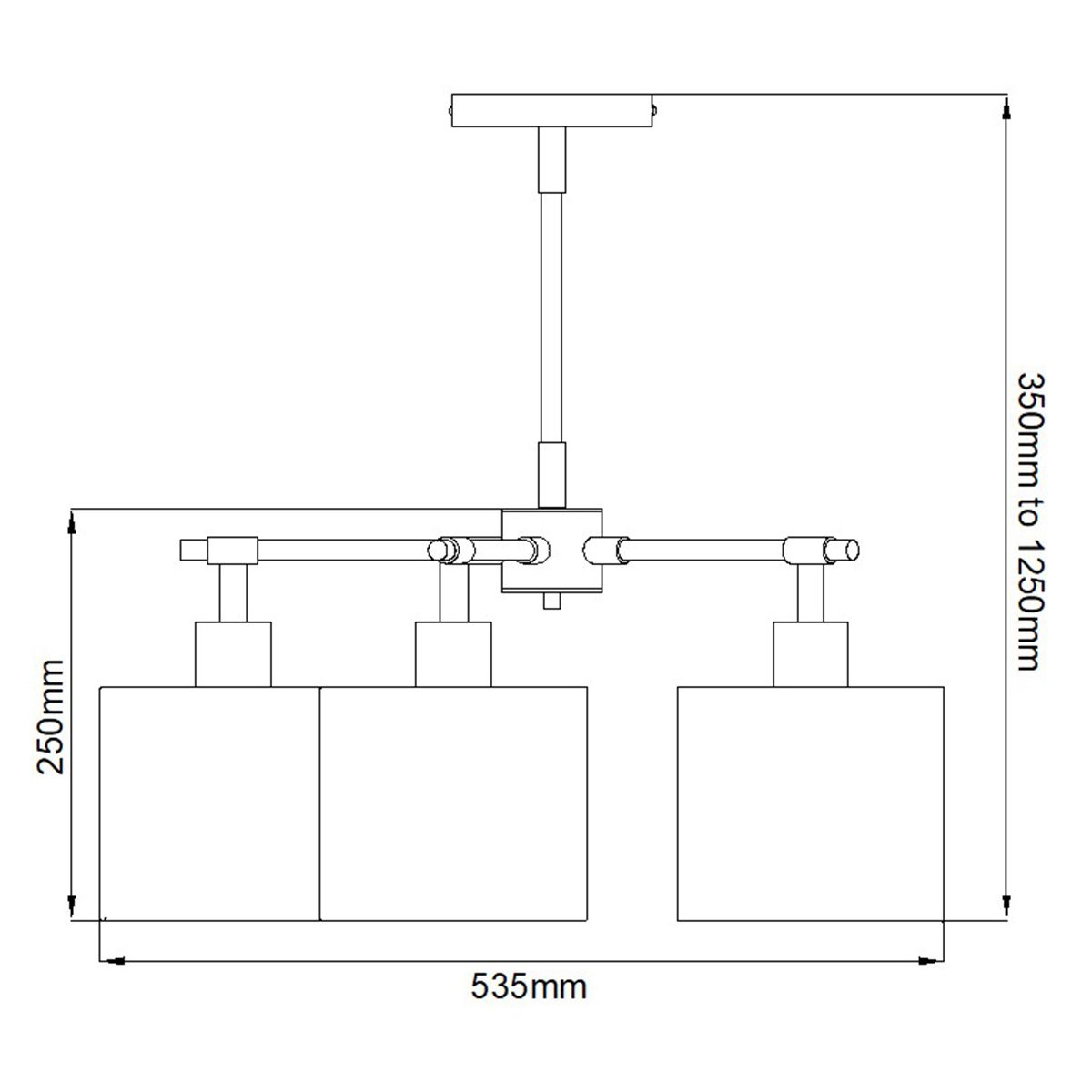 Modern Retro 5-Light Chandelier in White and Polished Nickel Finish