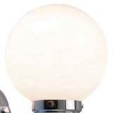 Barclay Bathroom Wall Light Polished Chrome Opal Glass IP44