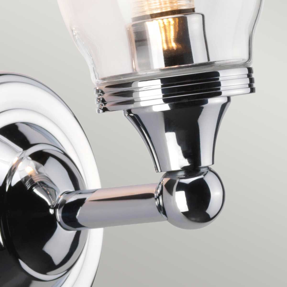 Austen Classic Bathroom Wall Light in Polished Chrome