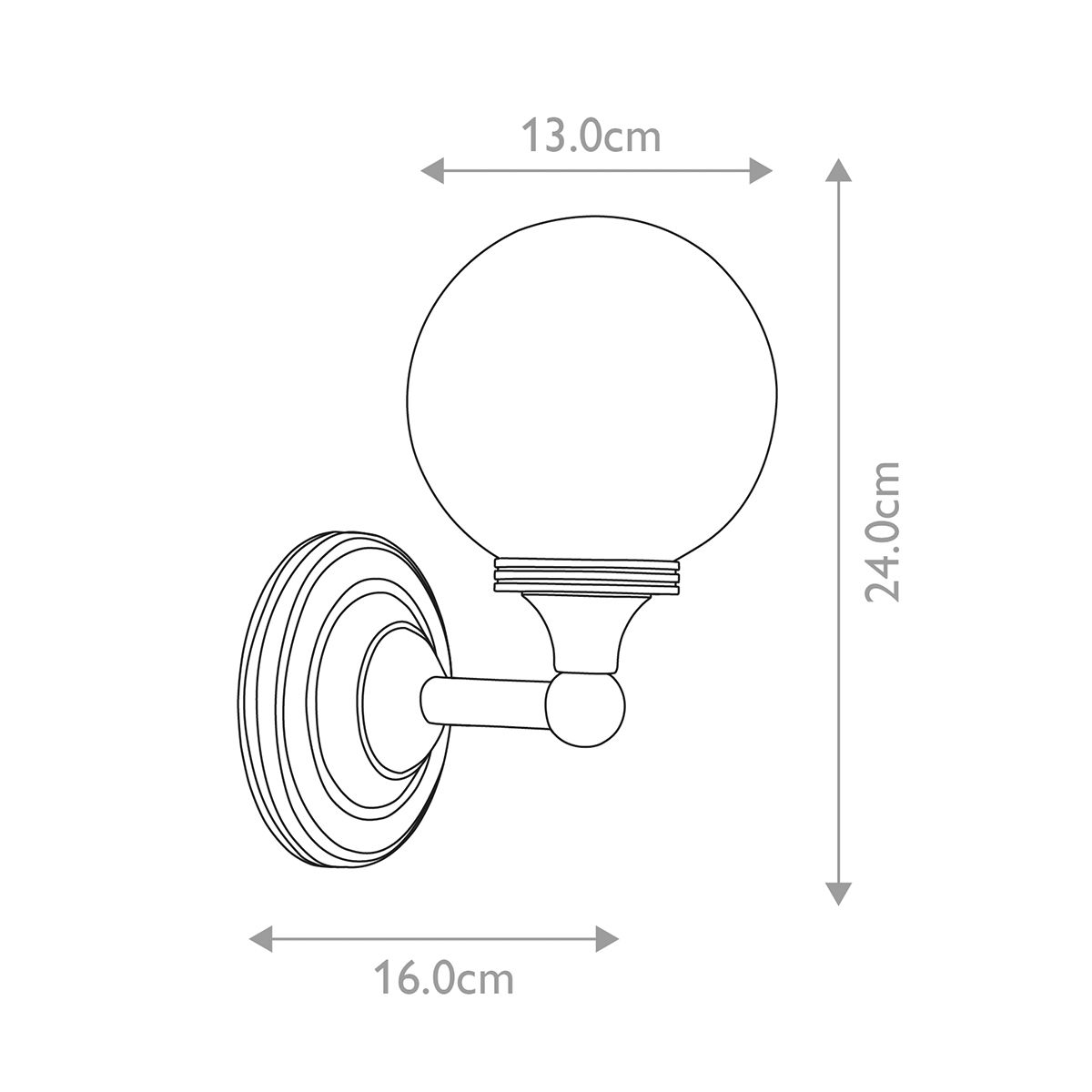 Austen Classic Bathroom Wall Light with Polished Chrome Finish