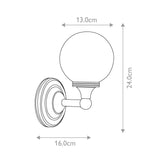 Austen Classic Bathroom Wall Light with Polished Chrome Finish