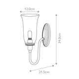 Austen Classic Bathroom Wall Light - Polished Chrome