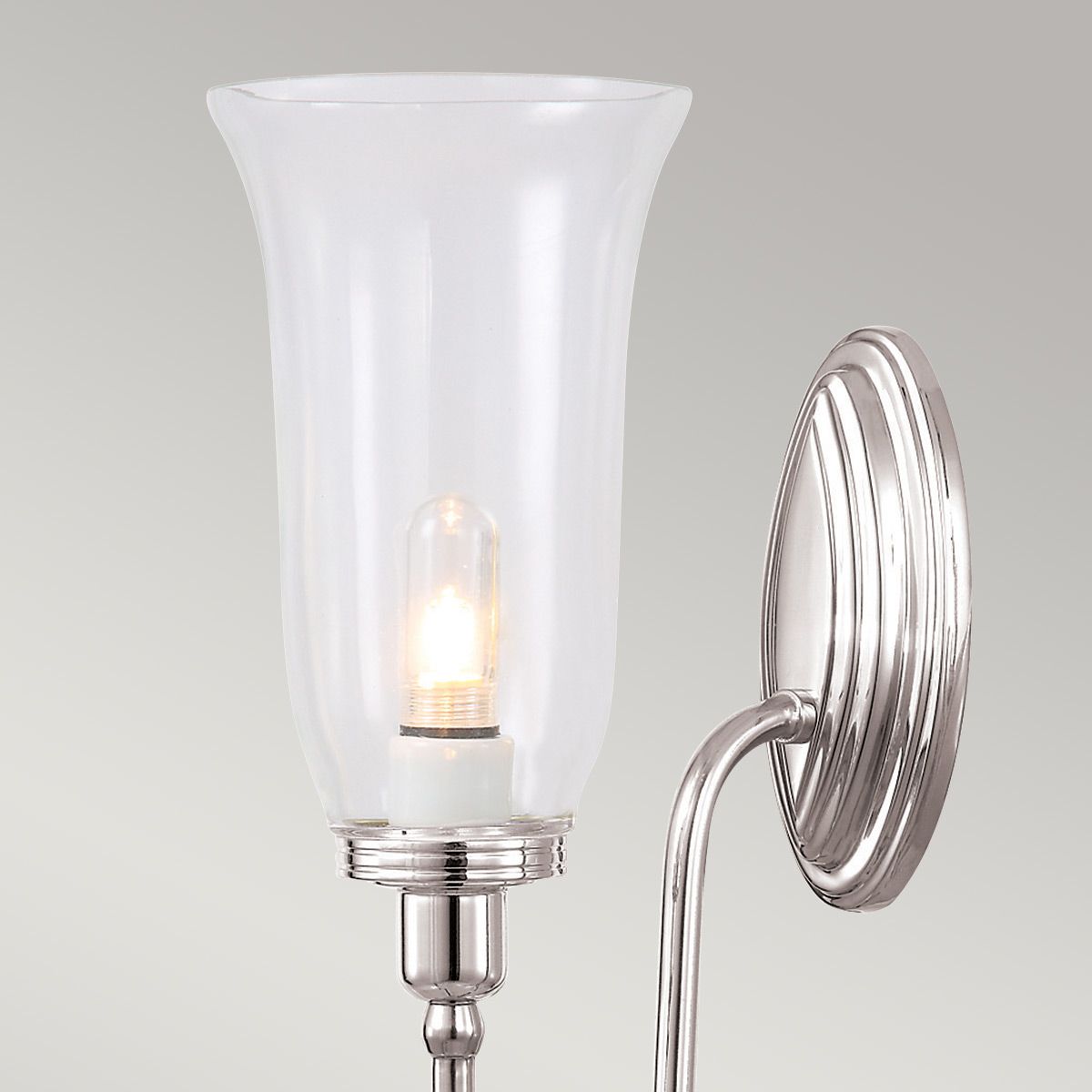 Blake Single Light Wall Fixture - Polished Nickel Finish