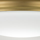 Brompton Brushed Brass & Opal Glass Flush Mount Light