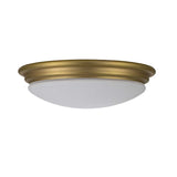 Brompton Brushed Brass & Opal Glass Flush Mount Light