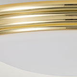 Brompton Polished Brass 1-Light Bathroom Flush Mount Fixture