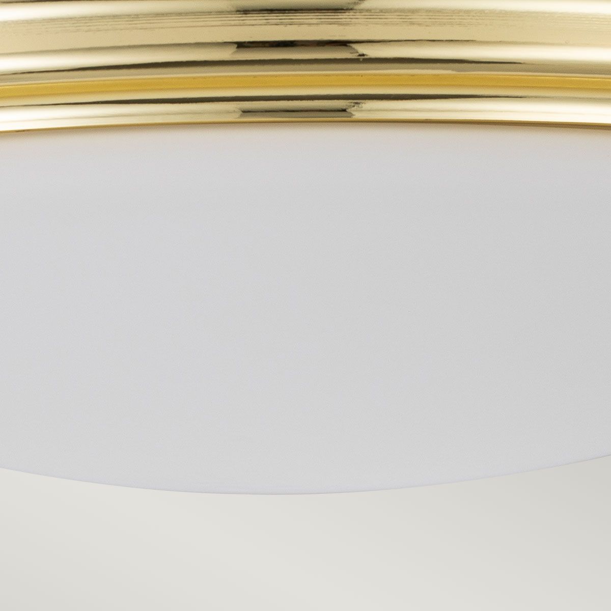 Brompton Polished Brass 1-Light Bathroom Flush Mount Fixture