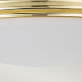 Brompton Polished Brass 1-Light Bathroom Flush Mount Fixture