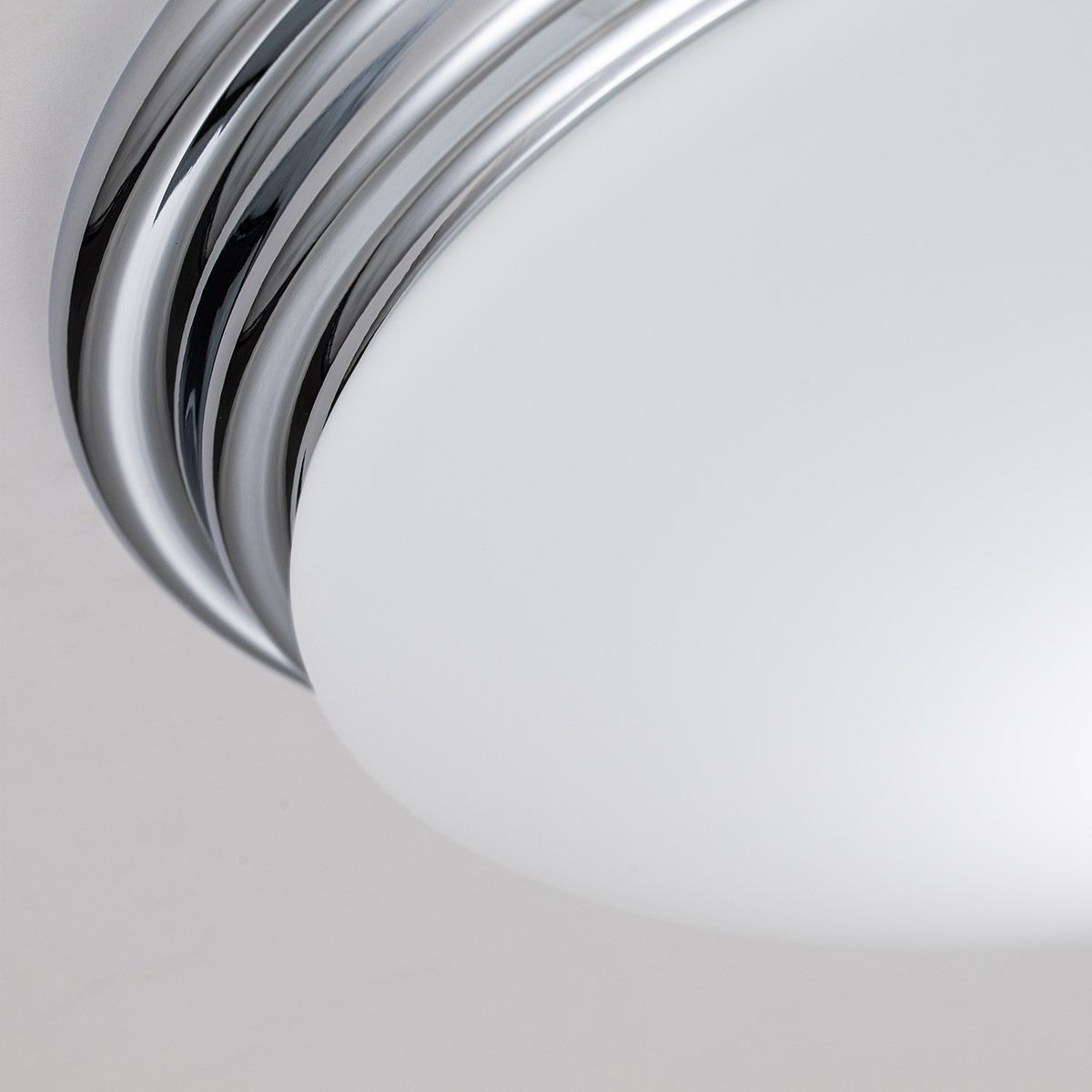 Elegant Polished Chrome Flush Mount Ceiling Light for Bathrooms