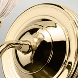 Carroll Collection: Elegant Polished Brass Wall Light Fixture