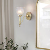 Carroll Collection: Elegant Polished Brass Wall Light Fixture