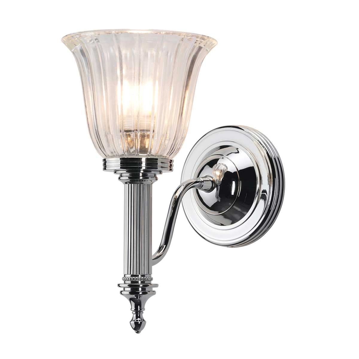 Elegant Carroll Polished Chrome Wall Light Fixture