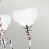 Elegant Cheadle Chrome Chandelier with Opal Glass Shades - 3 LED Lamps