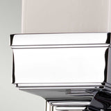 Cambridge Polished Chrome Wall Light with Opal Square Glass Shade