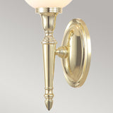 Elegant Polished Brass Globe Wall Light with LED Bulb