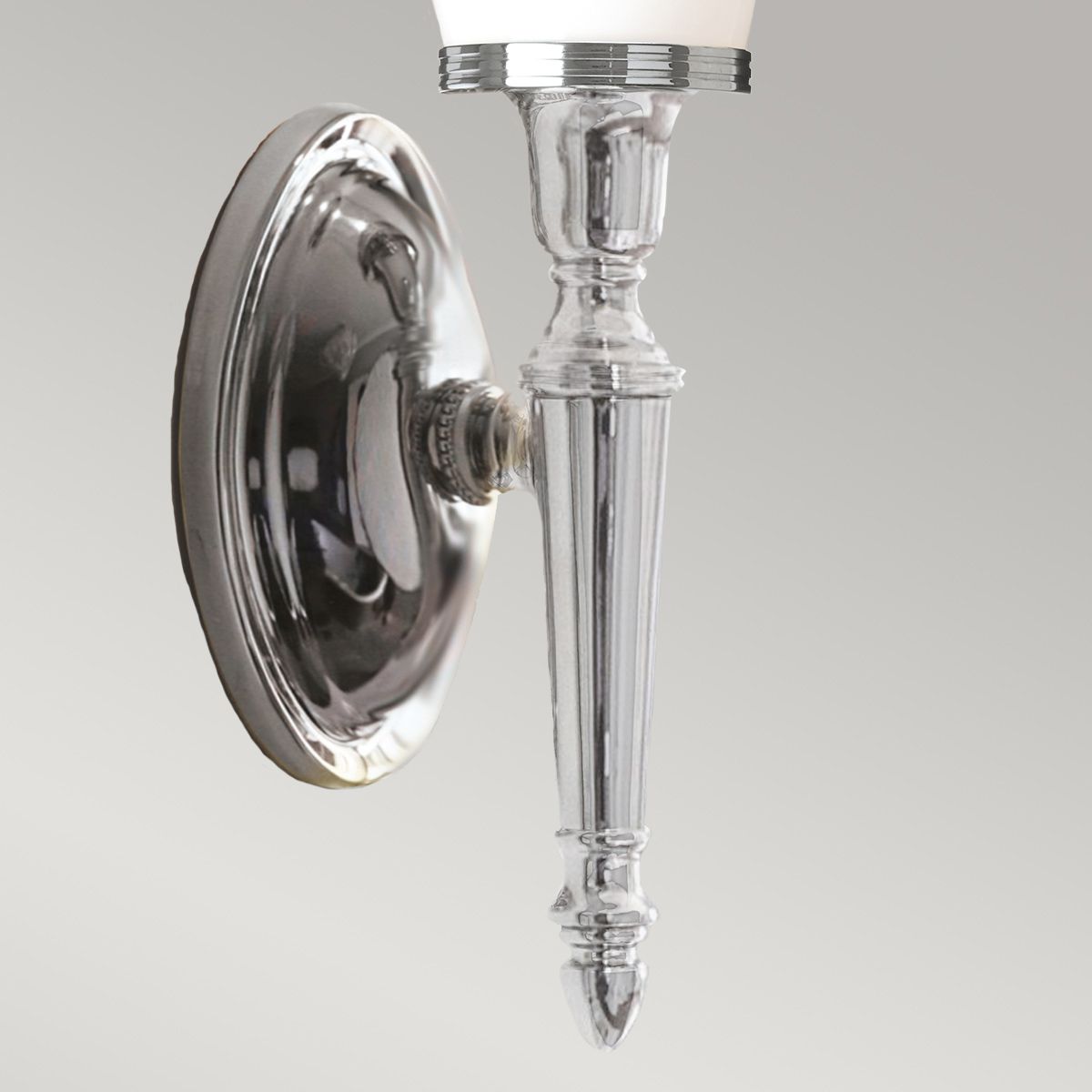 Sleek Chrome Modern Wall Light for Bathrooms