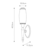 Sleek Chrome Modern Wall Light for Bathrooms