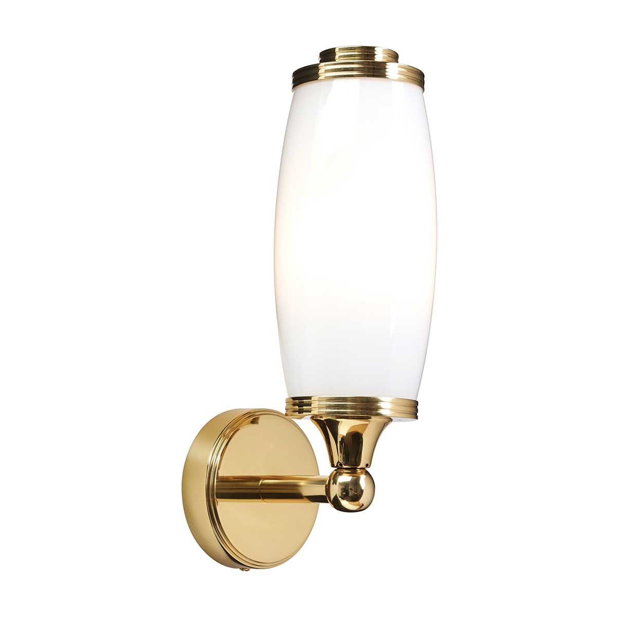 Eliot Polished Brass Bathroom Wall Light with LED Bulb