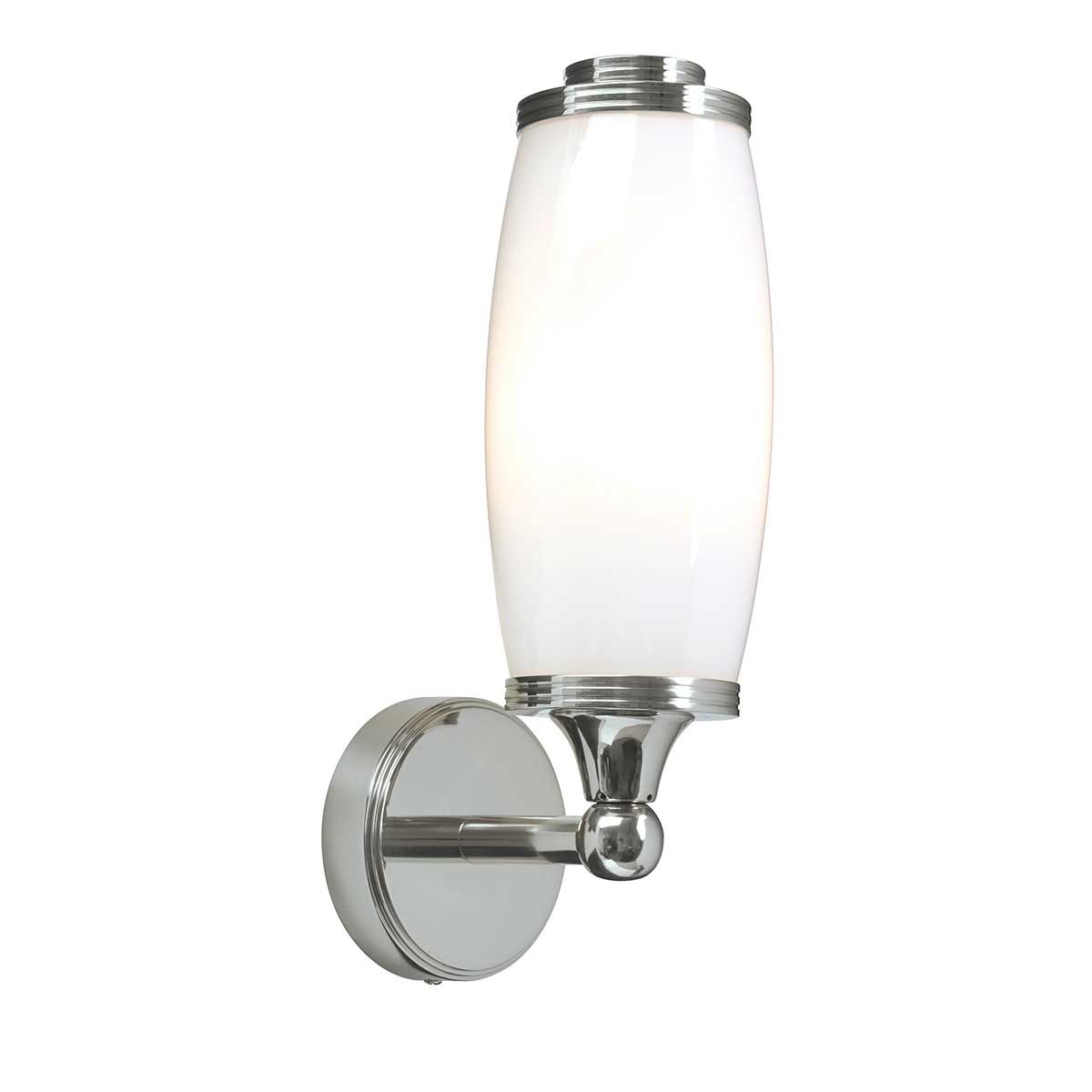 Eliot Chrome Finish Bathroom Wall Light - Upright Design