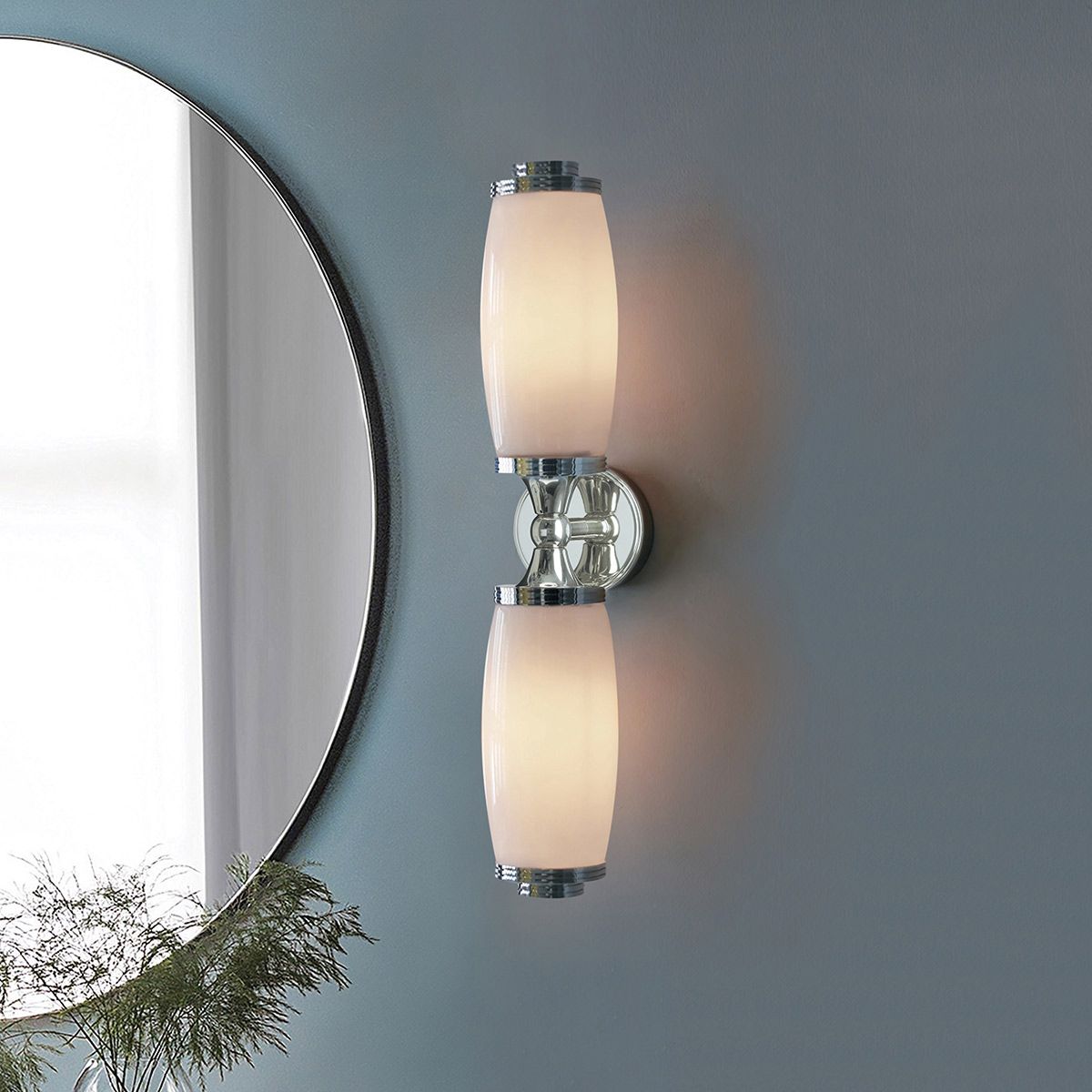 Polished Nickel Dual Wall Light - Eliot Collection