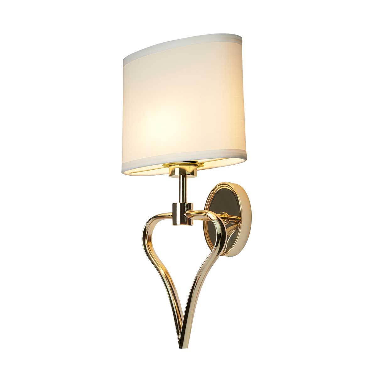 Falmouth Heart Design French Gold Bathroom Wall Light