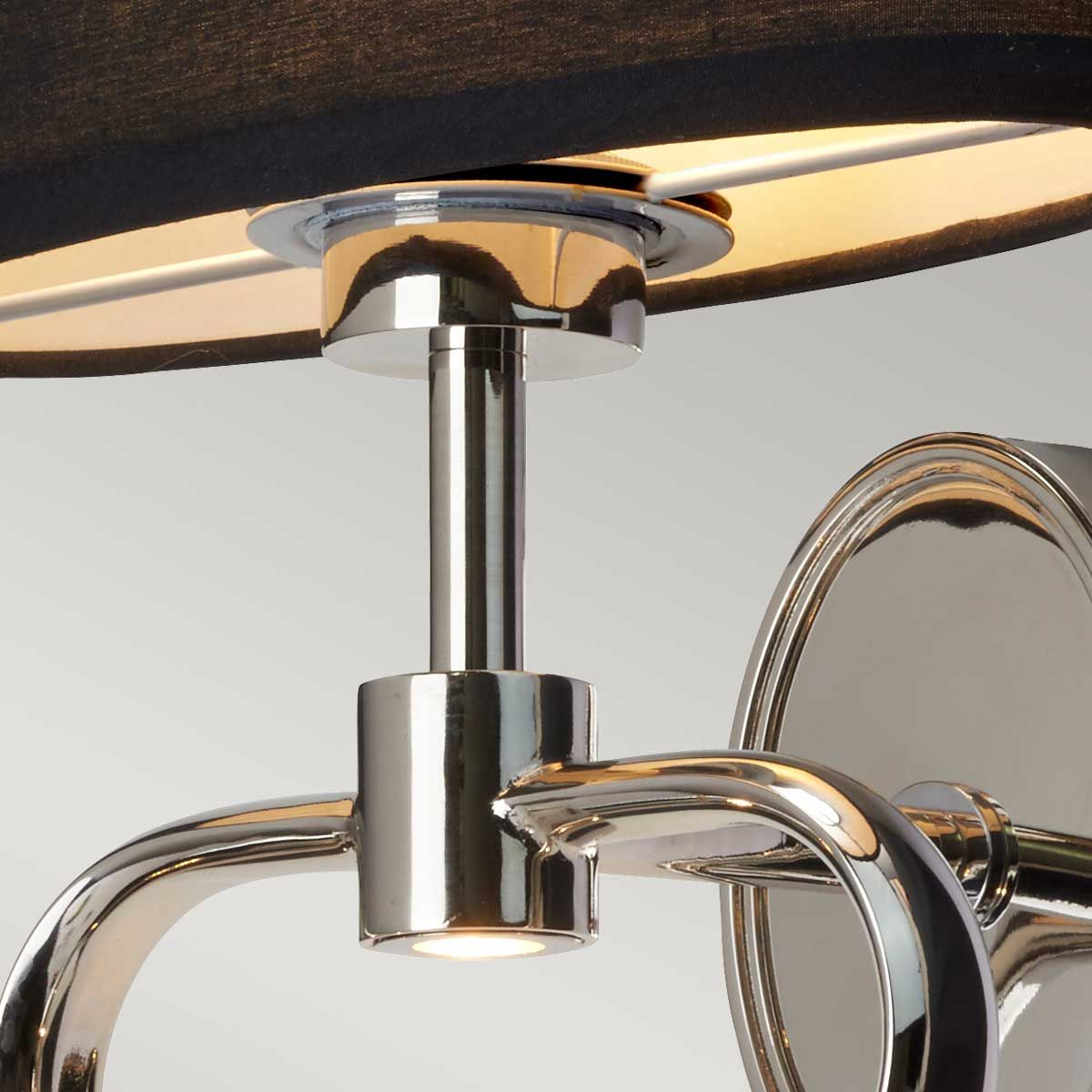 Falmouth Chrome Duo Light Romantic Wall Sconce