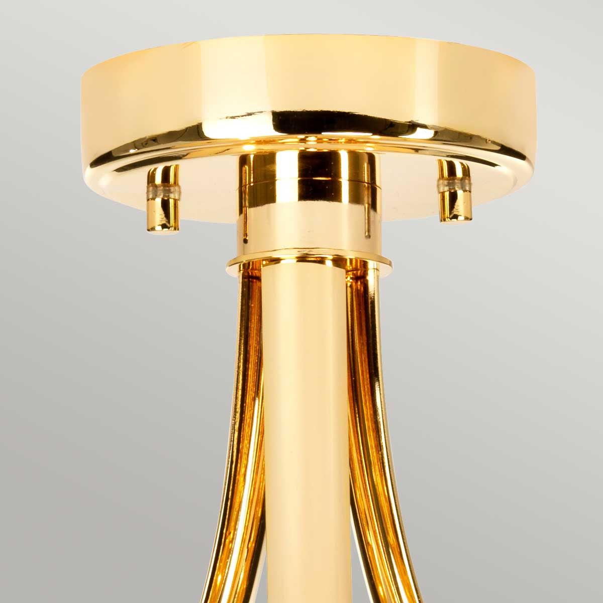 Falmouth Romantic Heart 3-Light Semi-Flush in French Gold