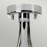 Falmouth 3 Light Semi-Flush Fixture in Polished Chrome with Black Shade