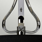 Falmouth 3 Light Semi-Flush Fixture in Polished Chrome with Black Shade