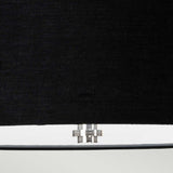 Falmouth 3 Light Semi-Flush Fixture in Polished Chrome with Black Shade