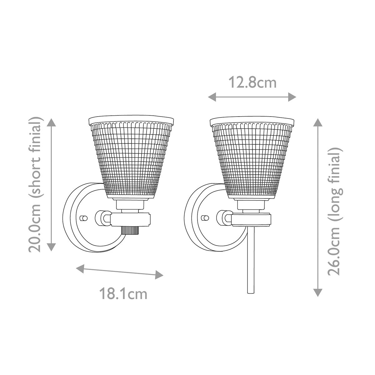 Gunnislake Adjustable Wall Light in Polished Chrome - IP44 Rated