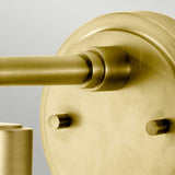 Morvah Brushed Brass Single Wall Light with Bubble Glass Shade