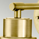 Morvah Brushed Brass Single Wall Light with Bubble Glass Shade