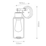 Morvah Brushed Brass Single Wall Light with Bubble Glass Shade