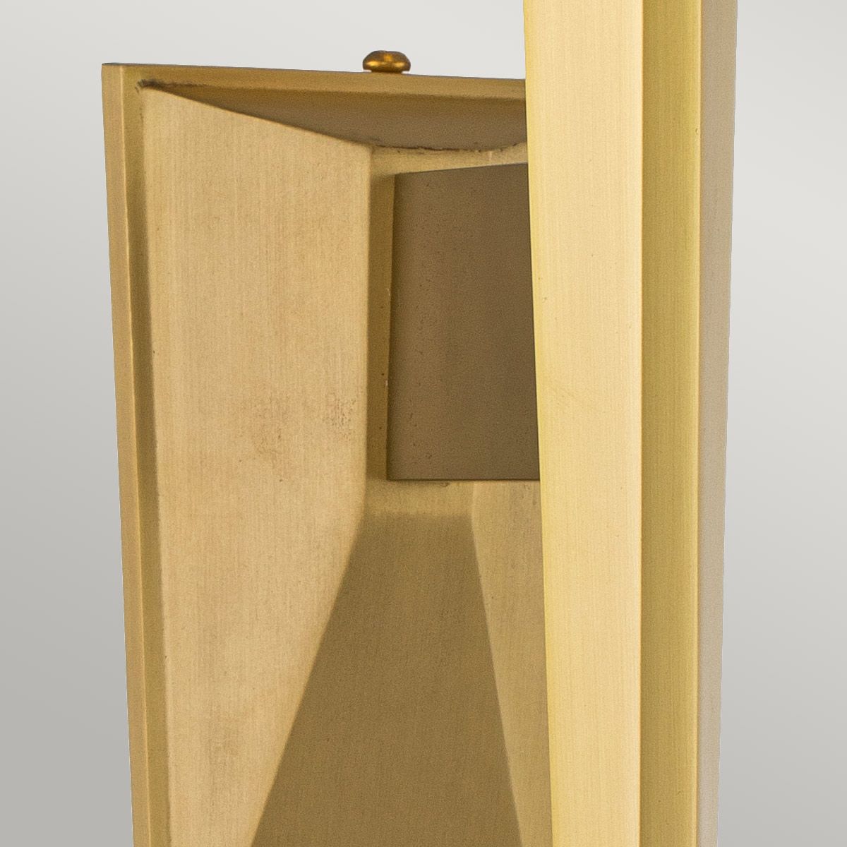 Verity Brushed Brass Single LED Wall Sconce with Cut Glass Shade