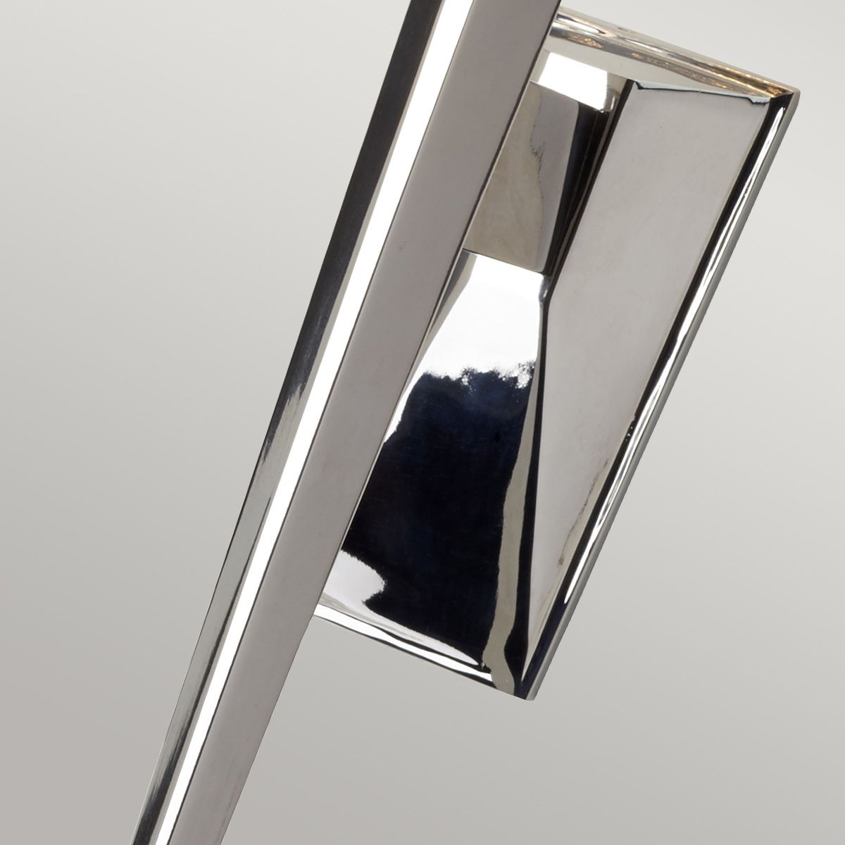 Verity Contemporary Torchiere Bathroom Wall Light in Polished Chrome with Cut Glass Shade