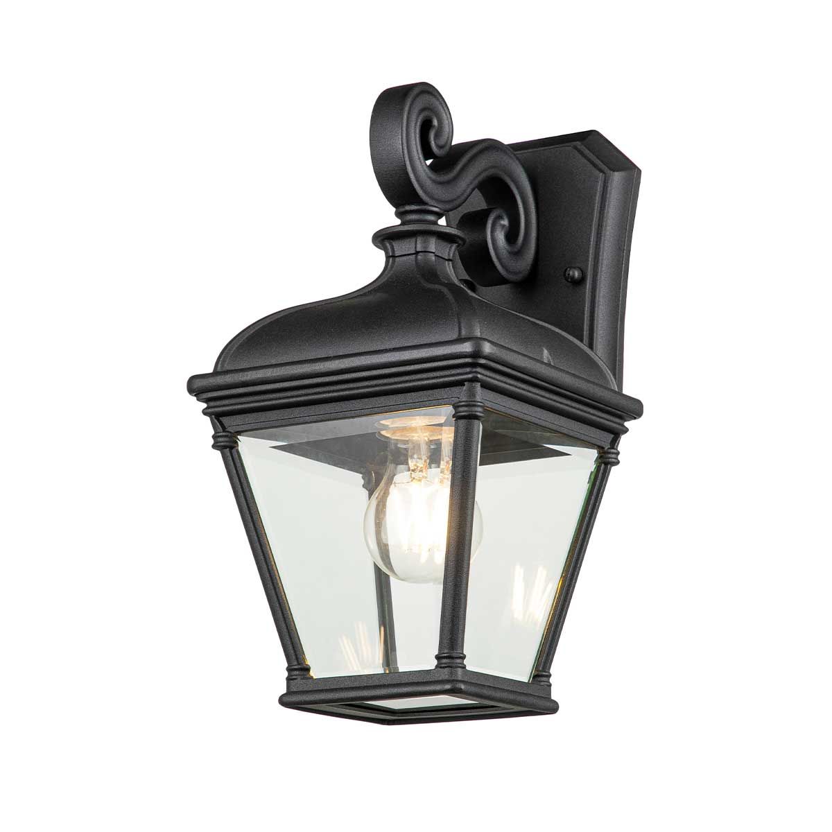 Bayview Black Elegant Outdoor Wall Lantern